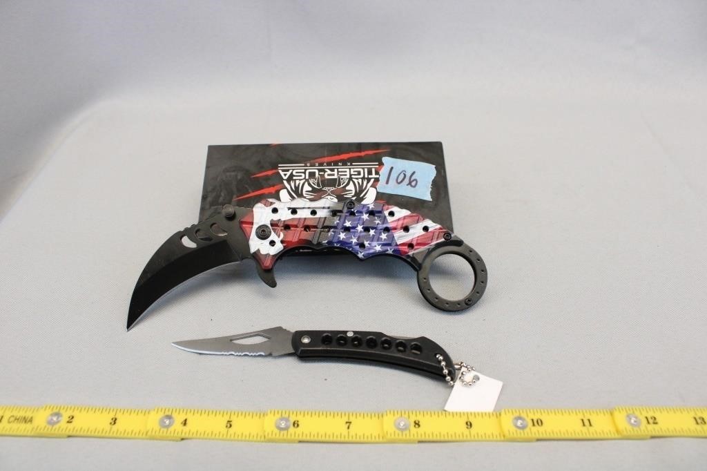 USA Flag Assisted Folding Pocket Knife