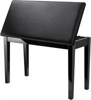 $100  Donner Duet Piano Bench with Storage  Black