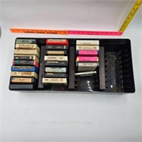 8-Track tapes and Holder