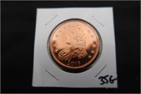 BUST STYLE 1 OUNCE COPPER ROUND