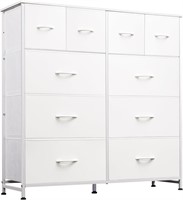 $83  WLIVE Fabric Dresser  10-Drawer Unit  White