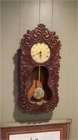 Clock hand-carved by Ike Lanier 24.5” tall 11”