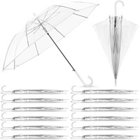 $80  14 Pack Clear Wedding Umbrellas  Auto Open