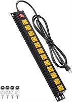 $33  12 Outlet Metal Strip  19in Rack  6ft Cord