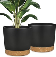$33  10 Inch Plant Pots  2Pack  Black  10 inch