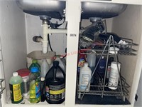 Under sink cleaning lot with organizer  (kitchen)