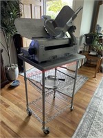 Globe Commercial Meat slicer with Stainless Stand