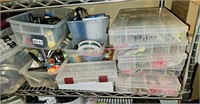 Large Lot of Fishing Gear on this Shelf (office)