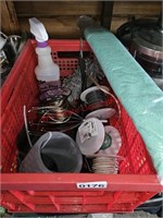 Wire and more in tote (Garage)
