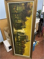 extra large painting CITY STREETS signed 5ft x 3ft