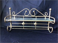 Metal & Glass Wall Shelf 15.5" x 9"