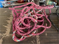 3 pink cow rope halters