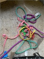 2 sheep rope halters, 3 goat chains, collar & leas