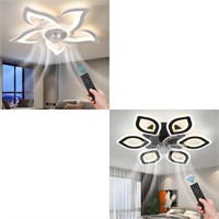 White & Black Ceiling Fans with Light Remotes