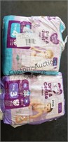 2pk baby diapers size 3 & 4