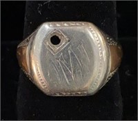 14KT GOLD MENS RING MISSING THE STONE