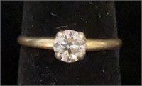 14KT GOOD DIAMOND SOLITARE RING