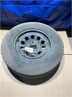 Trailer rim and tire