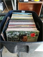Tote Full of 70s Country LP Vinyl Records (110+)