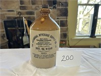 Botanical Beverage Supply Co 1935 Stoneware Jug