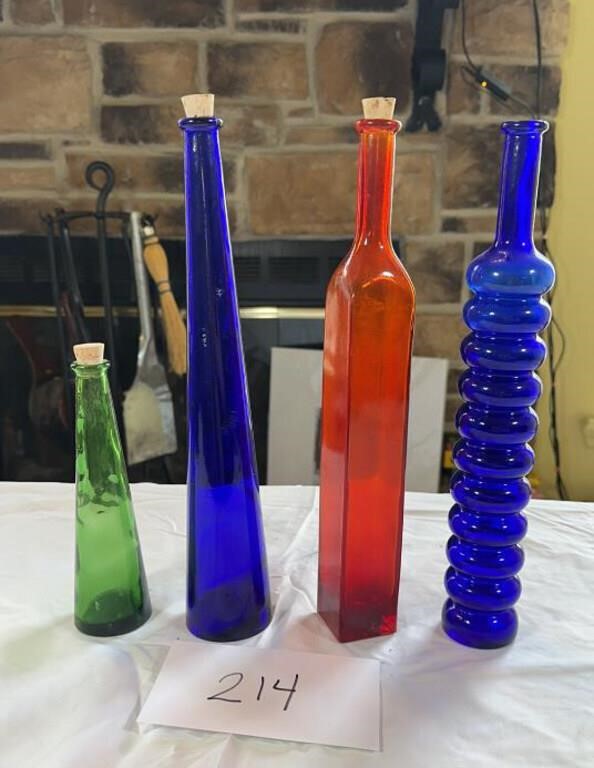 Colored Art Glass Bottles