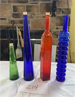 Colored Art Glass Bottles