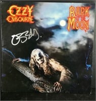 Ozzy Ozbourne Signed LP Bark at the Moon Framed