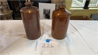 Antique Brown Stoneware Inkwells Ink Bottle