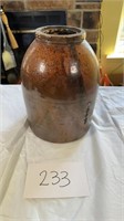 Brown Stoneware Jar