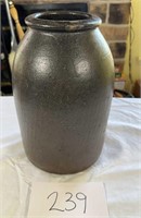 Antique Brown Stoneware Jar