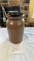 Antique Brown Stoneware Jar