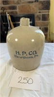 H.P Co. Hawthorn, PA Stoneware Whiskey Jug