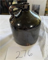 Short Brown Stoneware Jug