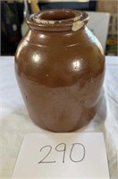 Brown Stoneware Jug Wide Mouth