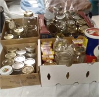 FOUR BOXES OF CANNING JARS & LIDS