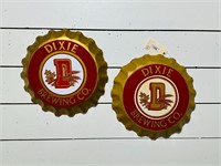 (2) Dixie Brewing Bottle Cap Signs