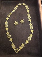 Costume Necklace with Clip-on Earrings