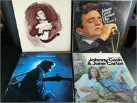 (10) Johnny Cash LPs, Ring of Fire, The Heart of