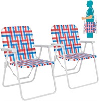 $110  #WEJOY Folding Lawn Chair  265 LBS Blue/Red