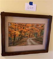 Rustic Framed Watercolor by Jim Peters