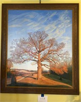 Framed Acrylic Tree Painting Bryan Dawes Haynes