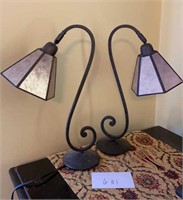 Stylish Nightstand Lamp Pair