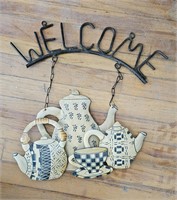 Metal Kitchen Welcome Sign