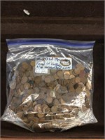Bag of Wheatback Pennies Unsearched 70 ounces