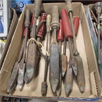 BOX OF VINTAGE SOLDERING IRONS