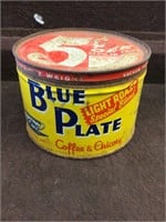 Blue Plate Coffee Can - Vintage