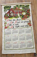 Vintage 1971 Towel Calendar