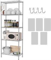 $70  HOMEFORT 5-Shelf Unit  Silver  21x11x59 Inch