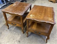 Pair of Vintage Wooden End Tables