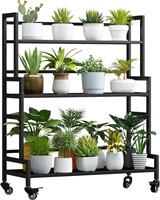 $76  YIZAJIA 3 Tier Plant Stand with Wheel